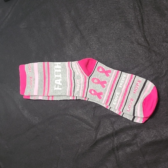 9 pair Breast Cancer Awareness Socks - Picture 7 of 10